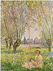 Seated Wall Art - Woman Seated under the Willows